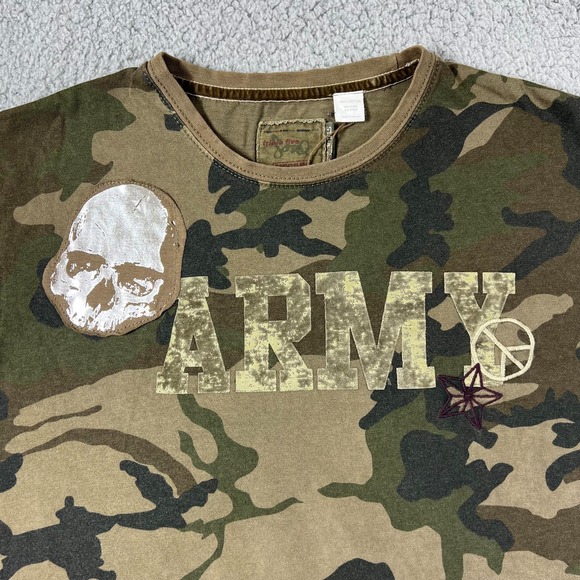 Triple Five Soul T-Shirt 100% Cotton Embroidered Camouflage Men's Size M VTG NWT - Picture 3 of 16